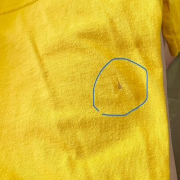 “Beauty & the Bump” Gold Maternity Short Sleeve Shirt - S - Picture 3 of 3